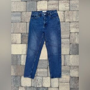 NWOT Free People We The Free Straight Relaxed High Rise Dark Wash Jeans Size 27